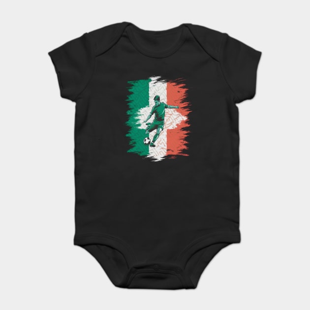 Ireland Soccer " Ireland Soccer Team Irish Flag " Baby Bodysuit by Pixel Threads 
